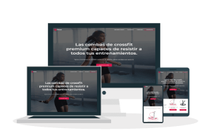 Diseño web tipo landing page para una empresa de accesorios de CrossFit